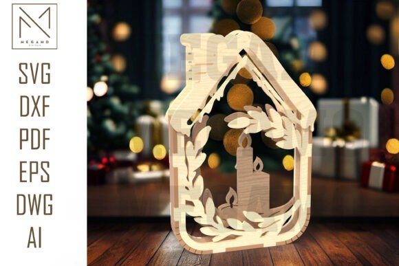 Candle Ornament SVG: Crafting Warmth with a Snowman Lantern Design