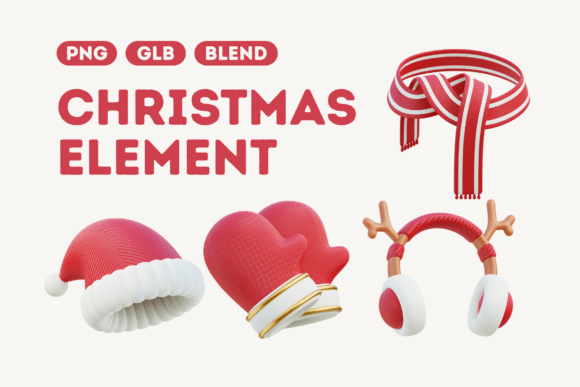 Christmas Clothes Element: Elevating Holiday Design with Exclusive 3D Assets