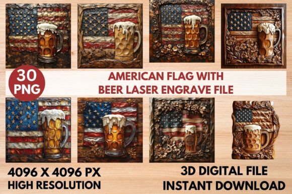 Crafting Patriotic Pride: The Ultimate Guide to Laser Engraving the American Flag and Beer Design