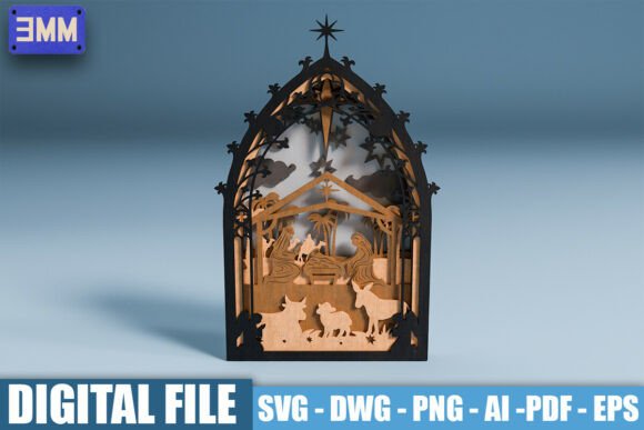 Creating a Timeless 3D Nativity Scene with Laser Cut Files