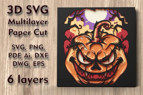 Creating Depth and Drama with the Pumpkin 3D SVG Multilayer Halloween File