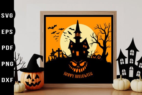 Creepy Haunted House Layered SVG