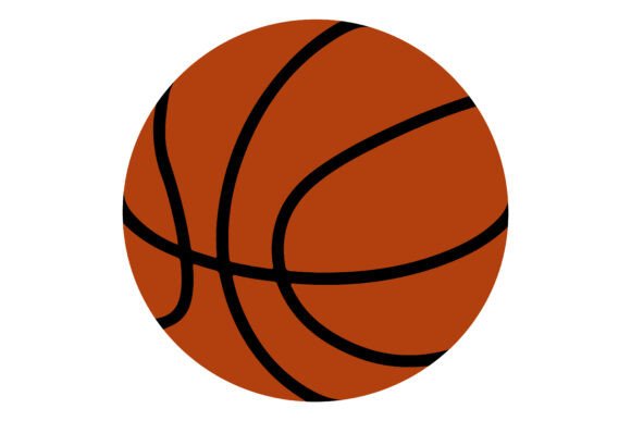 Deep Orange Basketball Icon for Branding
