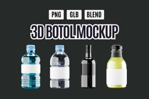Elevating Brand Identity: The Strategic Value of 3D Bottle Mockup Pack 4 in Modern Design