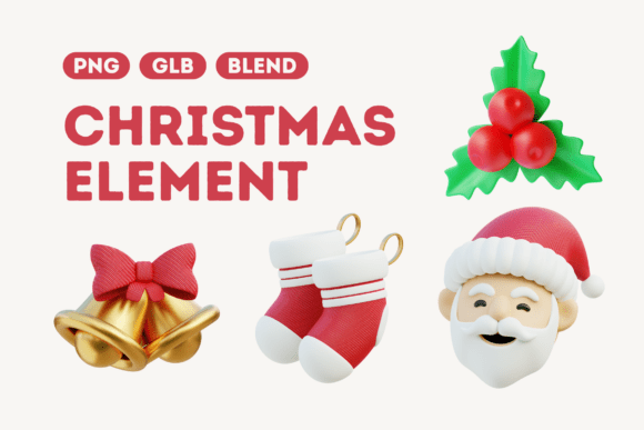 Elevating Holiday Visuals with the Christmas 3D Elements Bundle
