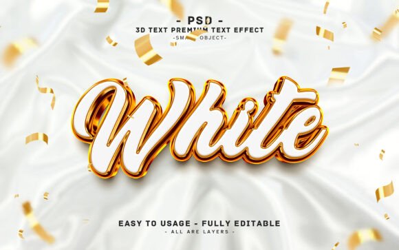 Evaluating the Gold 3D Text Effect White Design for Professional Projects