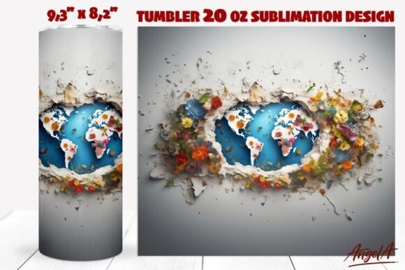 Exploring the Travel Tumbler Wrap World Map PNG for Custom Sublimation