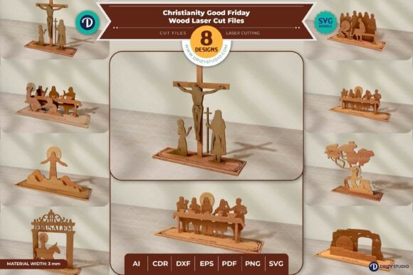 Good Friday Set of 8: A Practical Guide to Laser-Cut Religious Decor