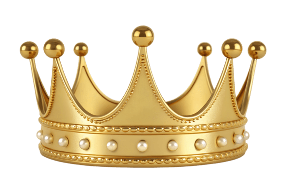 Integrating the Royal Gold Crown with Pearls Isolated into Professional Design Workflows