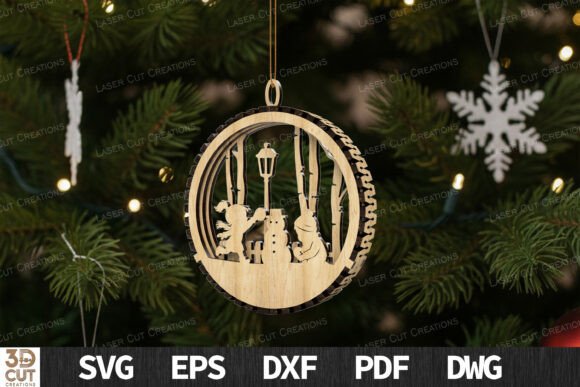 Kids Building Snowman Ornament SVG Guide