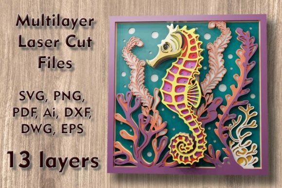 Mastering Depth: A Guide to Seahorse 3D Multilayer Laser Cut Files for Intricate Wall Art