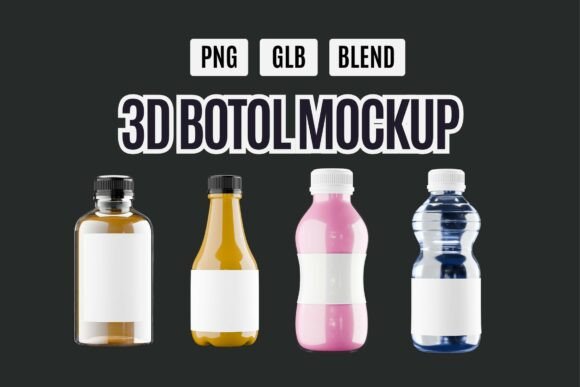Mastering Product Presentation with 3D Bottle Mockup Pack 1