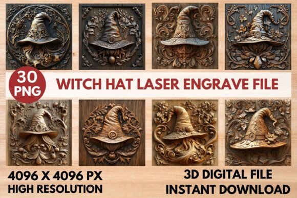Mastering the Witch Hat Laser Engrave 3D PNG Set for Professional Results