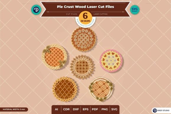 Pie Crust Wood Set: Laser Cut SVG Guide