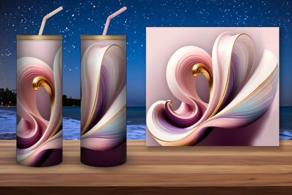 Strategic Branding with Luxury 3d Background Tumbler Wraps