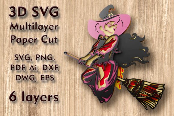 Strategic Depth in Design: Leveraging the Witch 3D SVG Multilayer Paper File for High-Impact Visual Assets