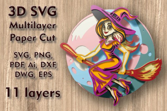 Unlocking the Magic of 3D Witch Wall Art: A Crafter’s Guide to Multilayer SVGs